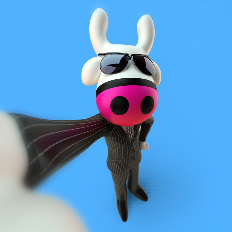 Selfie of Cowly wearing a suit